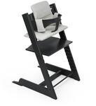 Stokke Tripp Trapp Hochstuhl (Black) mit OCS-Kissen (Nordic Grey) - Enth&auml;lt...