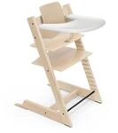 Stokke Tripp Trapp Hochstuhl (Natural) mit Stokke Tray (White) - ein...