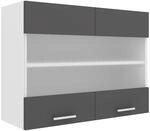 VCM H&auml;ngeschrank 80x31x60 cm 2 T&uuml;ren 2 F&auml;cher Glas | Stauraum f&uuml;r Geschirr,