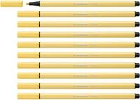 STABILO - Premium-Filzstift - Pen 68-10er Pack - hellgelb