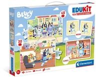 Clementoni Edukit 4 in 1 Bluey (Memo, Puzzle 30 und 48 St&uuml;cke, 6 W&uuml;rfel) 
