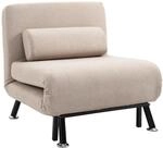 HOMCOM 3 in 1 Schlafsessel Klappbar Schlafsofa mit Bettfunktion Verstellbarer