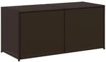 vidaXL Gartentruhe Braun 283L Poly Rattan