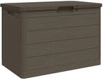 vidaXL Outdoor-Kissenbox Braun 77,5x44,5x53 cm Polypropylen