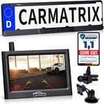 CARMATRIX Funk Solar Auto Rückfahrkamera solarbetrieben im Nummernschild mit 4,3 CARMATRIX Funk Solar Auto Rückfahrkamera solarbetrieben im Nummernschild mit 4,3