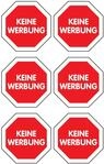 AVERY Zweckform 59505 Keine Werbung Etiketten rotes Schild (wetterfeste Folie) 6