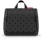 reisenthel toiletbag XL Glossy dots Black - praktischer Kulturbeutel mit Haken,