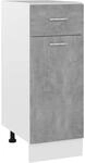 vidaXL Schubunterschrank Lyon Betongrau 30x46x81,5 cm Holzwerkstoff