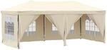 vidaXL Partyzelt Faltbar mit Seitenw&auml;nden Creme 3x6 m