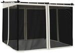 vidaXL Pavillon, Pergola mit Netzw&auml;nde Schiebedach, Sonnenschutz &Uuml;berdachung f&uuml;r