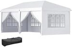Outsunny Pavillon 6x3 m Stabil Winterfest Gartenpavillon, Partyzelt mit...