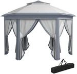 Outsunny Gartenpavillon Faltpavillon 4 x 4 m Pop-Up-Zelt Partyzelt inkl....