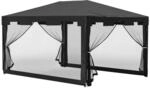Outsunny Pavillon 4x3m Rechteckig Wasserabweisend Stabil Winterfest Pavillon mit