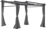Outsunny Terrassendach Pergola ca. 3x3m Terrassendachung Garten Pavillon...
