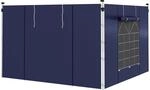 Outsunny 2er-Set Seitenteile f&uuml;r Pavillon 3x3/3x6 m, Seitenwand mit Fenster und