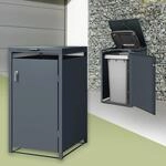 ML-Design M&uuml;lltonnenbox 1er f&uuml;r 1 Tonne, 240L, 68x80x116,3 cm, Anthrazit,...