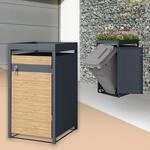 ML-Design M&uuml;lltonnenbox 1er 240L mit Pflanzdach, M&uuml;lltonnenverkleidung f&uuml;r 1