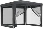 vidaXL Partyzelt mit 4 Mesh-Seitenw&auml;nden Gartenzelt Festzelt Pavillon Zelt