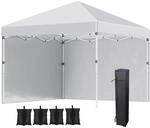 Outsunny Pavillon ca.3x3m Wasserabweisend Pop-up Faltpavillon Wei&szlig;
