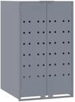 vidaXL M&uuml;lltonnenbox f&uuml;r 1 Tonne Grau 69x79x117 cm Stahl, Box M&uuml;lltonnen,...