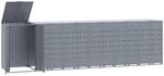 vidaXL M&uuml;lltonnenbox f&uuml;r 6 Tonnen Grau 414x79x117 cm Stahl