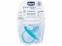 Chicco Beruhigungssauger Physio Soft Silikon 0m+, Blau, 1 Stück