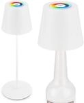 BRILONER - 3 in 1 RGBW LED Tischlampe kabellos IP44 mit Touch, stufenlos dimmbar,