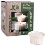 Wenzel Teelichter 12er Set &ndash; 6h Brenndauer, CO2-neutral & vegan &ndash; Rapswachs