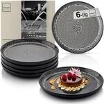 S&Auml;NGER Sydney Dessertteller 6 teilig, Steingut Teller Set 6 Personen |...