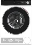 SHARP ES-NFA816BW1NA-DE Waschmaschine Frontlader mit 1600 Umdrehungen pro Minute,