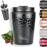 Milu Thermobecher 300ml - 100% Auslaufsicher - Edelstahl Kaffeebecher to go isoliert