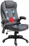Vinsetto B&uuml;rostuhl mit Massagefunktion Ergonomischer Chefsessel mit Heizfunktion,