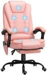 Vinsetto B&uuml;rostuhl mit Massagefunktion Ergonomischer Chefsessel, Rosa