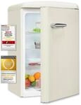 Exquisit RKS120-V-H-160E Retro Vollraumk&uuml;hlschrank in Magnolienweiss, 122 L