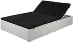 vidaXL Sonnenliege Poly Rattan Liegestuhl Doppelliege Gartenliege Rattanliege