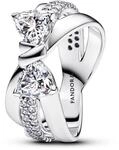 Pandora Sterling silver Cubic Zirconia Clear 193553C01 Damenring