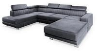 Masseno Ecksofa Siena L-S mit Schlaffunktion U-Form, Sofa mit Bettkasten,