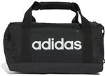adidas Unisex Essentials Linear Duffel Bag Duffel Bag, Black/Black/White, XS