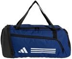 adidas Unisex Essentials 3-Stripes Duffel Bag, Dark Blue/White, S