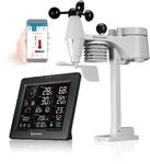 Bresser WLAN Wetterstation 8-in-1 mit Au&szlig;ensensor, WBGT-Hitzestress-Index, UV,
