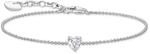 THOMAS SABO Armband mit pinkfarbenem Zirkonia-Herz 925 Sterlingsilber A2157-051-14