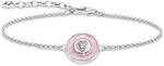 THOMAS SABO Armband mit Anh&auml;nger rosa und Zirkonia in Herzform Silber 925