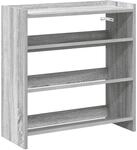 vidaXL Schuhregal Grau Sonoma 60x25x62 cm Holzwerkstoff, Schuhschrank,