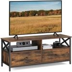 VASAGLE TV-Schrank, Lowboard f&uuml;r Fernseher bis zu 55 Zoll, 120 cm lang, Fernsehtisch