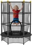 HOMCOM Kindertrampolin &Oslash;140 cm, Trampolin mit Sicherheitsnetz, Randabdeckung,