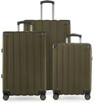 Hauptstadtkoffer Q-Damm Kofferset (54/68/78 cm) 260 L, Avocado | ABS-Hartschale...