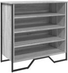 vidaXL Schuhregal, Schuhschrank mit Stauraum, Schuhbank Metallbeine, Schuhablage