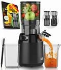 LEBENLANG Entsafter Slow Juicer - Inkl. Rezeptbuch & Gro&szlig;e 130mm &Ouml;ffnung I Perfekt