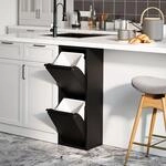 [en.casa] M&uuml;lltrennsystem Sollentuna M&uuml;lleimer 2 F&auml;cher K&uuml;che 2 x 14 L