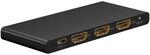 goobay HDMI Splitter 1 auf 2, 4K 60Hz Verteiler 1x2 f&uuml;r 2 Monitore, 18Gbit/s, HDCP